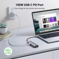 usb 2.0 to hdmi adapter - Ugreen, USB-C to 2x USB 3.0, HDMI, RJ45 - 6 nuotrauka
