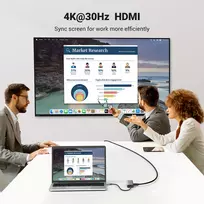 usb 2.0 to hdmi adapter - Ugreen, USB-C to 2x USB 3.0, HDMI, RJ45 - 7 nuotrauka