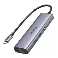 usb 2.0 to hdmi adapter - Ugreen, USB-C to 2x USB 3.0, HDMI, RJ45 - 8 nuotrauka