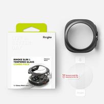 galaxio - Ringke Slim ir grūdinto stiklo dėklas + stiklo rinkinys Samsung Galaxy Watch Ultra (47mm) Juodas (Black) - 2 nuotrauka