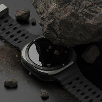 galaxio - Ringke Slim ir grūdinto stiklo dėklas + stiklo rinkinys Samsung Galaxy Watch Ultra (47mm) Juodas (Black) - 3 nuotrauka