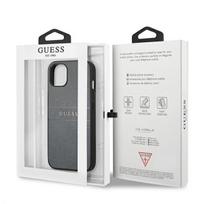 dekliukas iphone 13 mini - Guess "GUHCP13SPSASBGR Saffiano Strap Case iPhone 13 Mini" Grey - 2 nuotrauka
