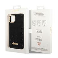 crocs lt - Guess iPhone 14 Plus 6.7" Juodas (Black) Kietas Dėklas Croco Collection - 2 nuotrauka