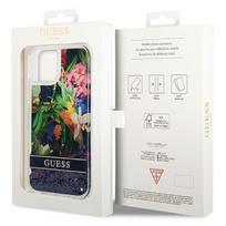 apple iphone 14 plus - Guess Flower Liquid Glitter Apple iPhone 14 Plus Mėlynas (Blue) - 2 nuotrauka