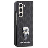 galaxy fold 5 deklas - Karl Lagerfeld "Saffiano Monogram Ikonik Pin Galaxy Z Fold5" Black - 4 nuotrauka
