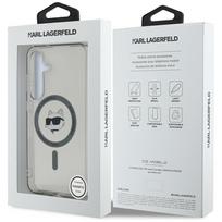 samsung s25 originalus deklas - Karl Lagerfeld "Button Choupette Head Printed Logo MagSafe Galaxy S25" Black - 2 nuotrauka