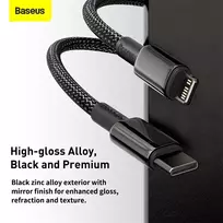 usb c lightning baseus - Baseus CATLWJ-01 Black - 6 nuotrauka