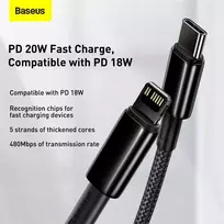 usb c lightning baseus - Baseus CATLWJ-01 Black - 7 nuotrauka