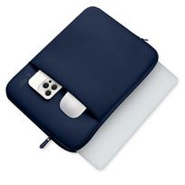 deklas 15 coliu - Tech-Protect Neoprene Laptop Case 15-16" - Navy Blue - 7 nuotrauka