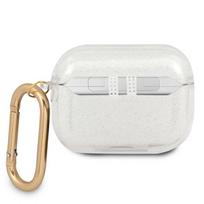 airpods deklas guess - Guess GUAPUCG4GT 4G Glitter case for Airpods Pro Transparent - 3 nuotrauka