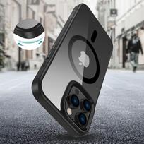 apple iphone 16 pro max magsafe - Tech-Protect "MagMat Magsafe Case iPhone 16 Pro Max" Black-Clear - 3 nuotrauka