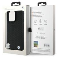 apple 16 pro max dekliukai - BMW "Sign Leather Diamond Metal Logo MagSafe iPhone 16 Pro Max" Black - 2 nuotrauka