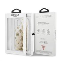 dekliukas iphone 13 mini - Guess "Peony Liquid Glitter iPhone 13 mini" Gold - 2 nuotrauka