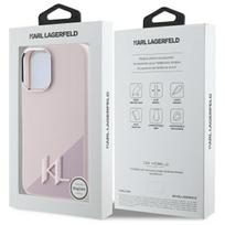 telefono deklas karl lagerfeld - Karl Lagerfeld "Silicone Shadow Metal Initial MagSafe iPhone 16" Pink - 2 nuotrauka