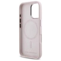 telefono deklas karl lagerfeld - Karl Lagerfeld "Silicone Shadow Metal Initial MagSafe iPhone 16" Pink - 3 nuotrauka