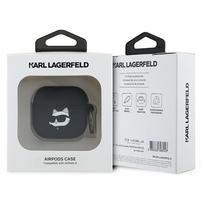airpods 4 dekliukas - Karl Lagerfeld Silicone Choupette Head 3D Case for AirPods 4 - Black - 3 nuotrauka