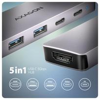 usb 3 gen 2 c cable - AXAGON HMC-5H60 USB-C 5in1 Hub, 2x USB-A, 1x USB-C, HDMI 4K 60Hz, PD 100W, 15cm USB-C laidas Juodas (Black) - 4 nuotrauka
