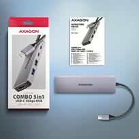 usb 3 gen 2 c cable - AXAGON HMC-5H60 USB-C 5in1 Hub, 2x USB-A, 1x USB-C, HDMI 4K 60Hz, PD 100W, 15cm USB-C laidas Juodas (Black) - 8 nuotrauka