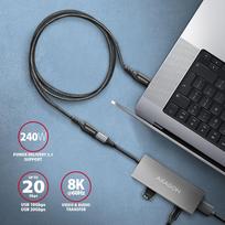 usb type c laidas 1.5m - Axagon BUCM32-CF15AB USB-C į USB-C pratęsimo kabelis 1,5 m Juodas (Black) - 7 nuotrauka
