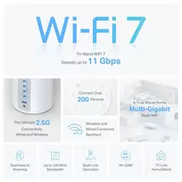 wi fi - TP-Link Deco BE65 (3-pack) Baltas (White) - 6 nuotrauka