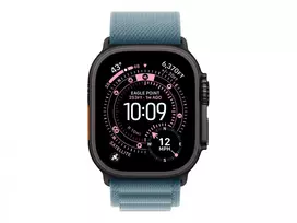 apple watch titanium - Apple watch 49mm Light Blue Alpine Loop - Medium - Black Titanium Finish - MG9L4ZM/A - 2 nuotrauka