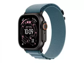 apple watch titanium - Apple watch 49mm Light Blue Alpine Loop - Medium - Black Titanium Finish - MG9L4ZM/A - 3 nuotrauka