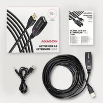 usb aktyvus - AXAGON ADR-210 USB 2.0 aktyvus prailginimo kabelis USB-A į USB-A 10 m Juodas (Black) - 4 nuotrauka