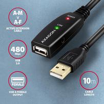 usb aktyvus - AXAGON ADR-210 USB 2.0 aktyvus prailginimo kabelis USB-A į USB-A 10 m Juodas (Black) - 9 nuotrauka