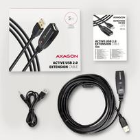 usb prailginimo kabelis 0.5m - Axagon ADR-205 USB 2.0 USB-A į USB-A aktyvus prailginimo kabelis 5 m Juodas (Black) - 9 nuotrauka