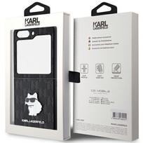 flip telefonai - Samsung "Karl Lagerfeld Saffiano Monogram Choupette Pin Case for Galaxy Z Flip 5" Juodas (Black) - 2 nuotrauka