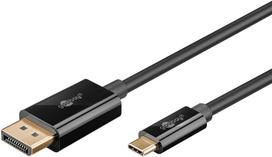 displayport to usb c cable - Goobay USB-C to DisplayPort Cable Juodas (Black) 1 m / 75704 - 7 nuotrauka