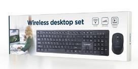 wireless mouse keyboard - KEYBOARD  MOUSE WRL ENG/DESKTOP BK KBS-WCH-04 GEMBIRD - 4 nuotrauka