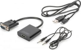 vga kabelis - Digitus VGA į HDMI keitiklis DA-70473 Juodas (Black) - 3 nuotrauka