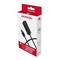 usb 2.4 a - AXAGON HUE-M1AL 4x USB 3.2 Gen 1 MINI šakotuvas, metalinis, 1,2 m USB-A laidas - 2 nuotrauka