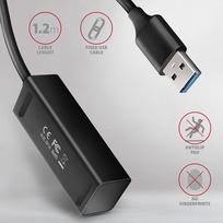 usb 2.4 a - AXAGON HUE-M1AL 4x USB 3.2 Gen 1 MINI šakotuvas, metalinis, 1,2 m USB-A laidas - 4 nuotrauka