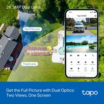 kamera dvigub - TP-Link Tapo C545D 2K Belaidė kamera su dvigubu objektyvu (White) - 14 nuotrauka