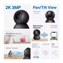 3.2k - WRL CAMERA PAN/TILT/TAPO C211 TP-LINK | TAPOC211 - 8 nuotrauka