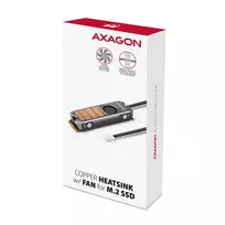 radiatorius 2280 - Axagon AXAGON CLR-M2FAN, varinis radiatorius su dviviečių SSD M.2 ventiliatoriumi, - 2 nuotrauka