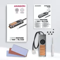 radiatorius 2280 - Axagon AXAGON CLR-M2FAN, varinis radiatorius su dviviečių SSD M.2 ventiliatoriumi, - 3 nuotrauka