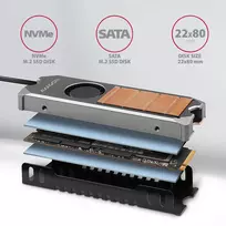 radiatorius 2280 - Axagon AXAGON CLR-M2FAN, varinis radiatorius su dviviečių SSD M.2 ventiliatoriumi, - 6 nuotrauka