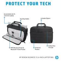 kuprine hp - HP Renew Business 15.6 Top Load, RFID Pocket - Black - 6 nuotrauka
