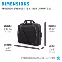 kuprine hp - HP Renew Business 15.6 Top Load, RFID Pocket - Black - 8 nuotrauka