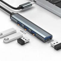 usb 3.0 hub - QOLTEC 53792 Hub Adapteris USB C 3.1 4in1 - 4 nuotrauka