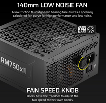 fulla - CORSAIR RMx Shift Series RM750x 750W ATX 3.1 80 PLUS GOLD Juodas (Black) - 2 nuotrauka