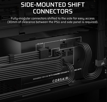 fulla - CORSAIR RMx Shift Series RM750x 750W ATX 3.1 80 PLUS GOLD Juodas (Black) - 5 nuotrauka