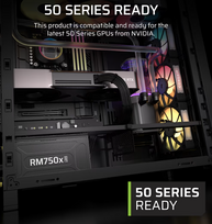 fulla - CORSAIR RMx Shift Series RM750x 750W ATX 3.1 80 PLUS GOLD Juodas (Black) - 6 nuotrauka