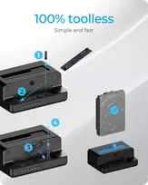 nvme ssd - Raidsonic Icy Box IB-2914MSCL-C31 Docking and cloning station for M.2 NVMe SSD & 2 - 7 nuotrauka