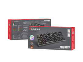 tkl keyboard - Genesis | Mechanical Gaming Keyboard | THOR 404 TKL RGB | Black | Mechanical Gaming Keyboard | Wired | US | USB Type-A | 1005 g | Kailh Box Brown V2 | NKG-2071 - 2 nuotrauka