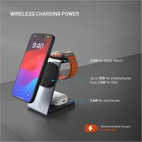 3in1 belaidis - Fixed | MagPowerstation ALU stand with wireless charging 3 in 1 | FIXMPOS-AL-GR - 4 nuotrauka