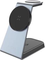 3in1 belaidis - Fixed | MagPowerstation ALU stand with wireless charging 3 in 1 | FIXMPOS-AL-GR - 6 nuotrauka